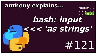 bash passing string as stdin beginner  intermediate anthony explains 121 [upl. by Pravit]