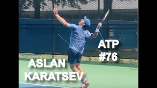 Court Level View of Aslan Karatsev Playing [upl. by Bryn]