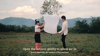 THAILAND  CHIANG MAI CAD KHOM LOY SKY LANTERN FESTIVAL  HOW TO RELEASE A SKY LANTERN [upl. by Fasano]