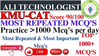 KMU CAT 2024  25 MCQS 1f kmucat kmu kmupdates medicaltest medicalmcqs quiz entrance cat [upl. by Arihk]