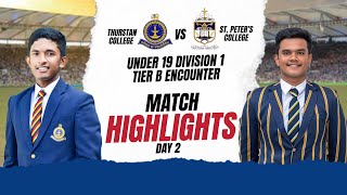 Highlights Thurstan College vs St Peters College U19 Division ITwo Day Tournament 202223 Day 2 [upl. by Euqinue]