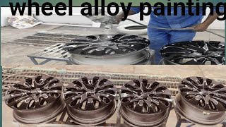 wheel alloy painting  glossy black [upl. by Nonna748]