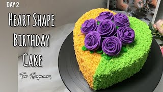 Heart Shape Birthday Cake Tutorial For BeginnersHeart Shape CakeCake CompilationBeginners Cake [upl. by Shayna]