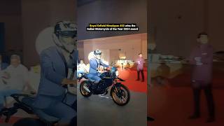 Royal Enfield Himalayan 450 wins the Indian Motorcycle of the Year 2023 Award  BikeWale shorts [upl. by Revkah]