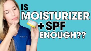 Is A Moisturizer with SPF Enough Protection  Drugstore Product Favorites [upl. by Nehcterg]