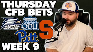 Thursday CFB Bets Week 9  College Football Picks With Kyle Kirms [upl. by Nael]