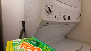 GE Stackable Washer And Dryer Light Full Cycle [upl. by Epilef]