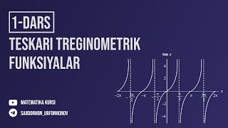 Teskari treginometrik funksiyalar  arc lash  1  dars [upl. by Neliak]