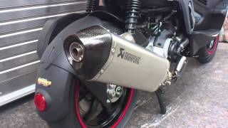 GILERA RUNNER ST200 AKRAPOVIC アクラポヴィッチ サイレンサー 音 [upl. by Kriss]