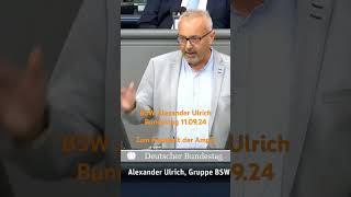 BSW Alexander Ulrich Bundestag 110924 Zum Haushalt der Ampel shorts Trend ampel [upl. by Kopple]