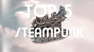 Minecraft  Top 5 des plus belles Constructions Steampunk [upl. by Aitnom]