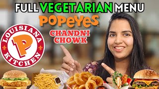 Popeyes Delhi Full Vegetarian Menu Taste Test  Honest Review of Popeyes Omaxe Mall Chandni Chowk [upl. by Batista826]