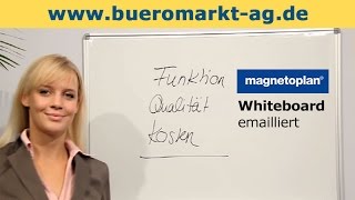 Whiteboard Magnetoplan emailliert mit Aluminiumrahmen [upl. by Maurilia]