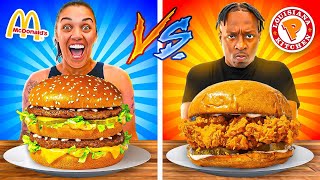 MCDONALDS VS POPEYES FOOD CHALLENGE [upl. by Parrott]