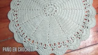 Paño Tejido en Crochet  Paso a Paso 50 Centímetros [upl. by Parnas674]