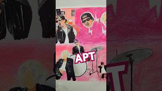 Drawing APT rosesarerosie amp brunomars drawing art apt blackpink rosé aptchallenge [upl. by Lacombe]