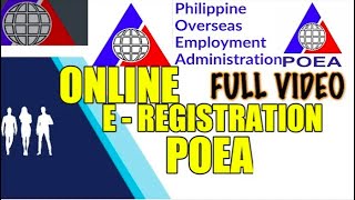 How to Get E REGISTRATION  POEA Through Online for SEAFARERS amp OFW’s I Full Video Tutorial I Ep6 [upl. by Ynatil658]