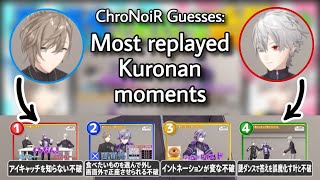 chronoir guesses most replayed kuronan moments  Nijisanji eng subs [upl. by Atlee]