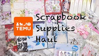 asmr Scrapbook Supplies Haul unboxing temu [upl. by Oruhtra904]