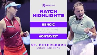 Belinda Bencic vs Anett Kontaveit  2022 St Petersburg Quarterfinal  WTA Match Highlights [upl. by Kern]