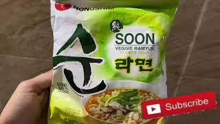 Nongshim Soon veggie ramen review amp how to cook it in HindiKorean veg ramenkorean food like kdrama [upl. by Ramos]