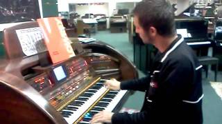 Aaron playing a Lowrey Organ random Rhapsody [upl. by Nadler]