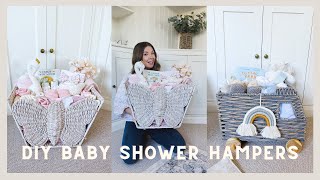 DIY BABY SHOWER GIFT HAMPERS amp CADDIES HOW TO MAKE  KATE MURNANE [upl. by Darrill816]