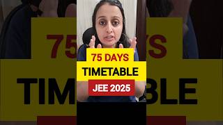 75 Days Timetable jee2025 Daily Target 🎯 [upl. by Jareb900]