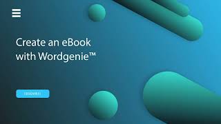 Create ebook with Wordgenie  Designrrio [upl. by Colinson]