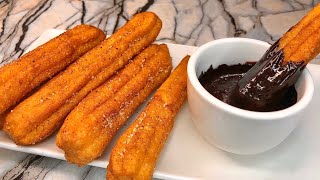 Delicious Churros amp Hot Chocolate Recipe [upl. by Sams]