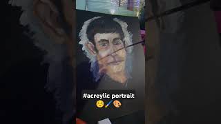 Acrylic portrait 🎨🖌️ [upl. by Lynnell237]