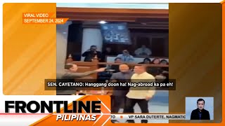 Sen Zubiri at Cayetano nagkainitan kaugnay ng voting rights ng mga tagaEMBO barangay [upl. by Idnat127]