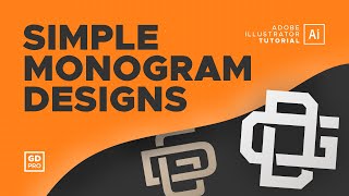 How to Create a Simple Monogram • Adobe Illustrator Tutorial [upl. by Maisie]