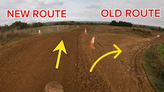 Weedon Motocross Track New Route Revealed Extra Section With Jump amp Alternate Route Around The BOG [upl. by Wallis]