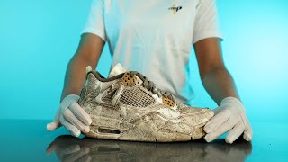 The best way to clean Jordan 4s at home [upl. by Akcimehs511]