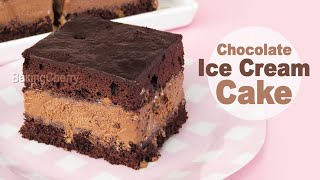 Chocolate Ice Cream Cake Recipe  Delicious Chocolate Cake Dessert  Baking Cherry [upl. by Eniarrol]