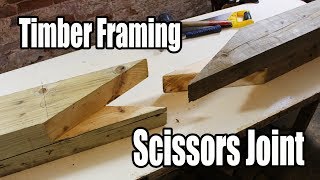 Timber Framing Scissors Joint [upl. by Atsev495]