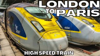 LONDON to PARIS by EUROSTAR TRAIN via underwater tunnel [upl. by Shannan]