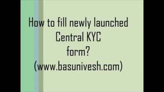 How to fill Central KYC Registry or CKYCR Form [upl. by Jehoash]