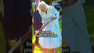 Queen Camilla plants a tree in Australia 🌳kingcharles royalfamily australia uk shorts [upl. by Ahsiekyt]