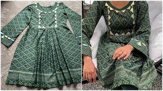 Designer frock cutting and stitching with box plates  frock design [upl. by Niwroc164]