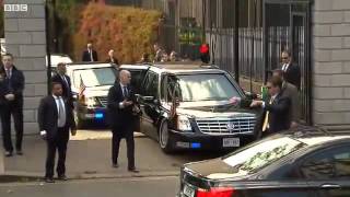 Barack Obamas Limo quotThe Beastquot Gets stuck in Dublin [upl. by Tarton463]