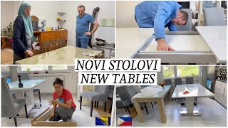 Kupili smo novi stol naš poklonili roditeljima  New table for us and gave the old to parents [upl. by Ynettirb597]