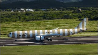 Condor Airlines A330NEO quotBeige Beachquot reinaugural flight to Antigua NOV 5 2024 [upl. by Lam]