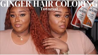 THE PERFECT GINGERCOPPER COLOR FOR BROWN SKIN WOMEN FOR FALL  HAIR COLORING TUTORIAL [upl. by Ardnaz]