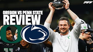 Penn State vs Oregon Review  PFF Grade Release Show [upl. by Ardni359]