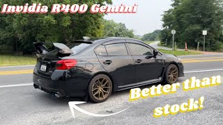 Invidia R400 Gemini vs Stock Exhaust 2021 Subaru WRX [upl. by Gebelein]