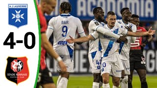 Auxerre vs Rennes 40 All Goals and Extended Highlights [upl. by Grimona458]