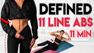 GET DEFINED 11 LINE ABS 🔥 Belly Fat Burn amp Toned Abs  11 min Workout [upl. by Tem]