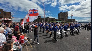 CARRICKFERGUS 12TH 2024 FULL OUTWARD PARADE [upl. by Anchie447]